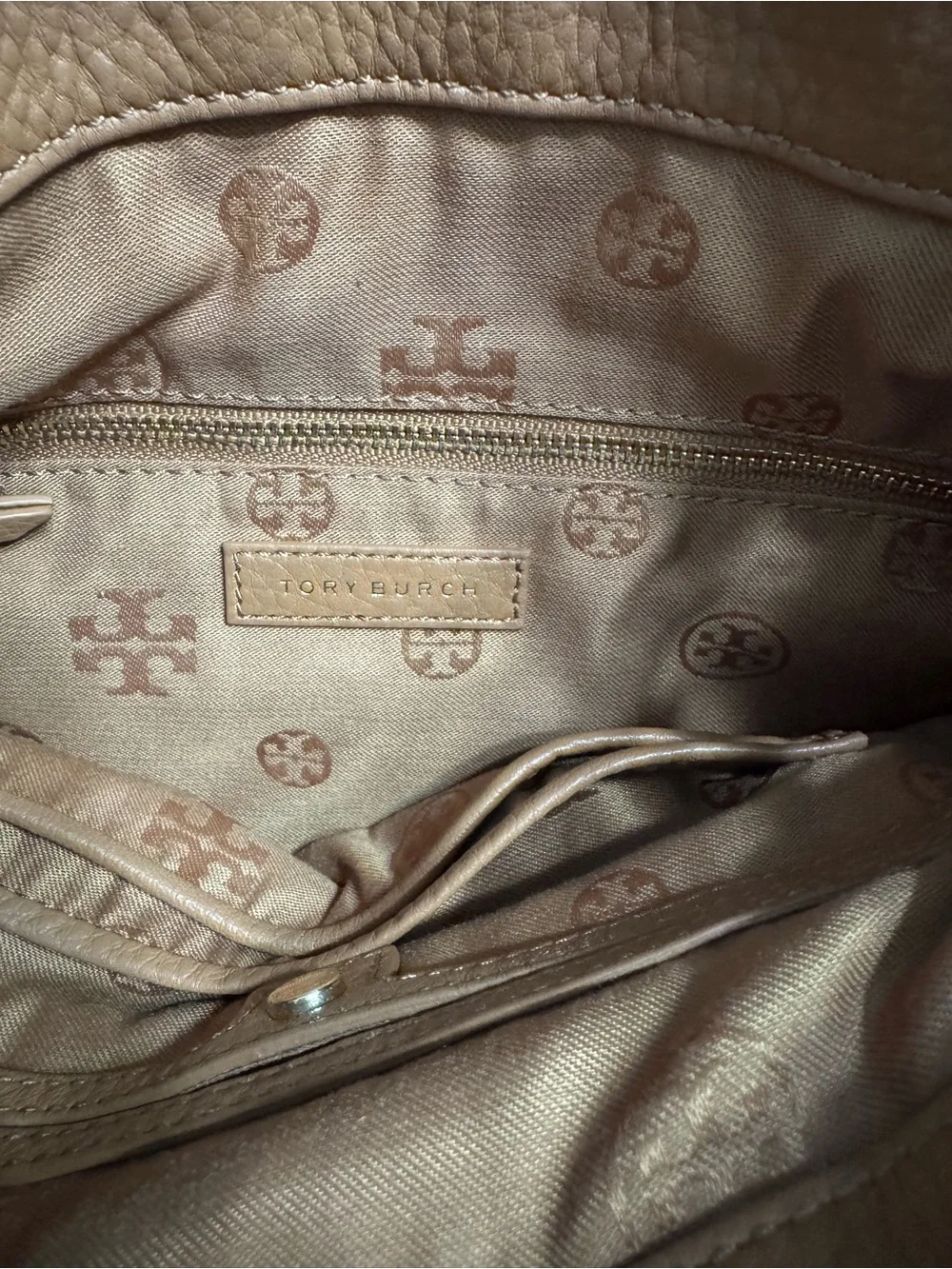 Tory Burch Marion Caramel Tan Leather Chain Shoulder Bag